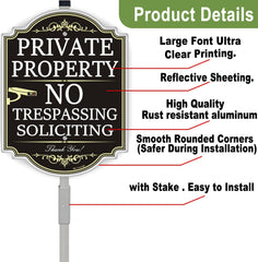 Lxysign sign mounted at driveway entrance deterring unwanted visitors