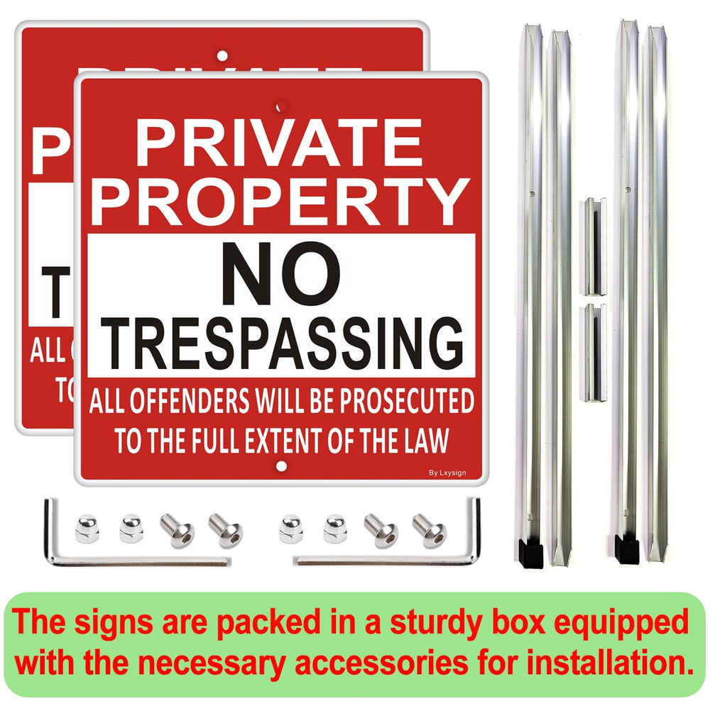 Lxysign stake and fasteners detail showing included hardware for easy install