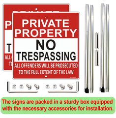 Lxysign stake and fasteners detail showing included hardware for easy install