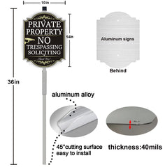 Lxysign 36-inch stake and screws showing fast installation and stable mounting
