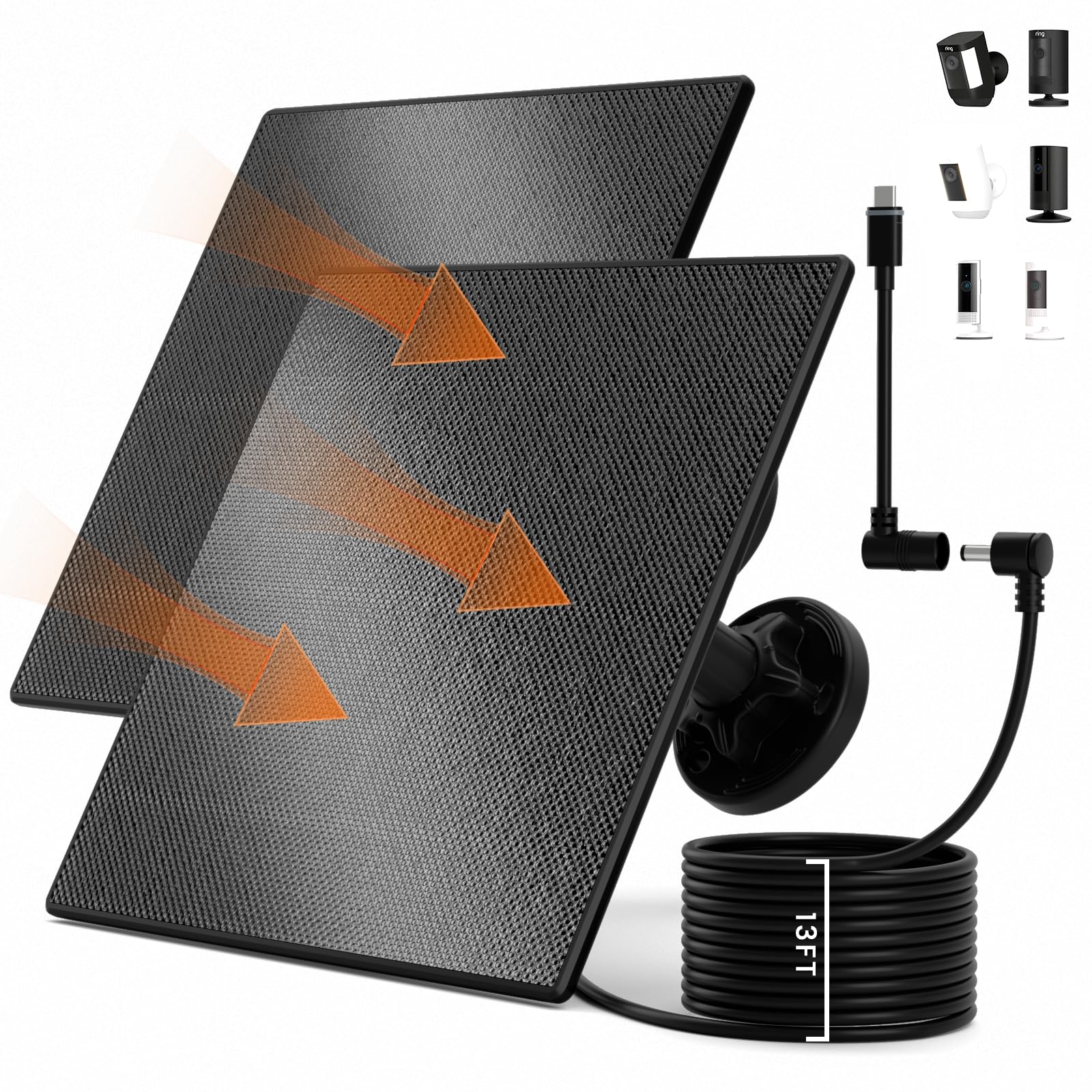 Lybuorze front view of two solar panels showing compact outdoor power solution