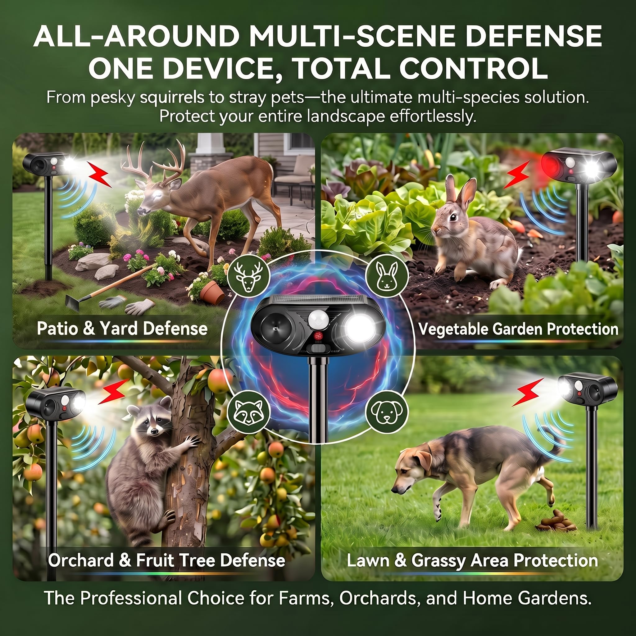 Lycxbfjia four-pack arranged on lawn for wider coverage
