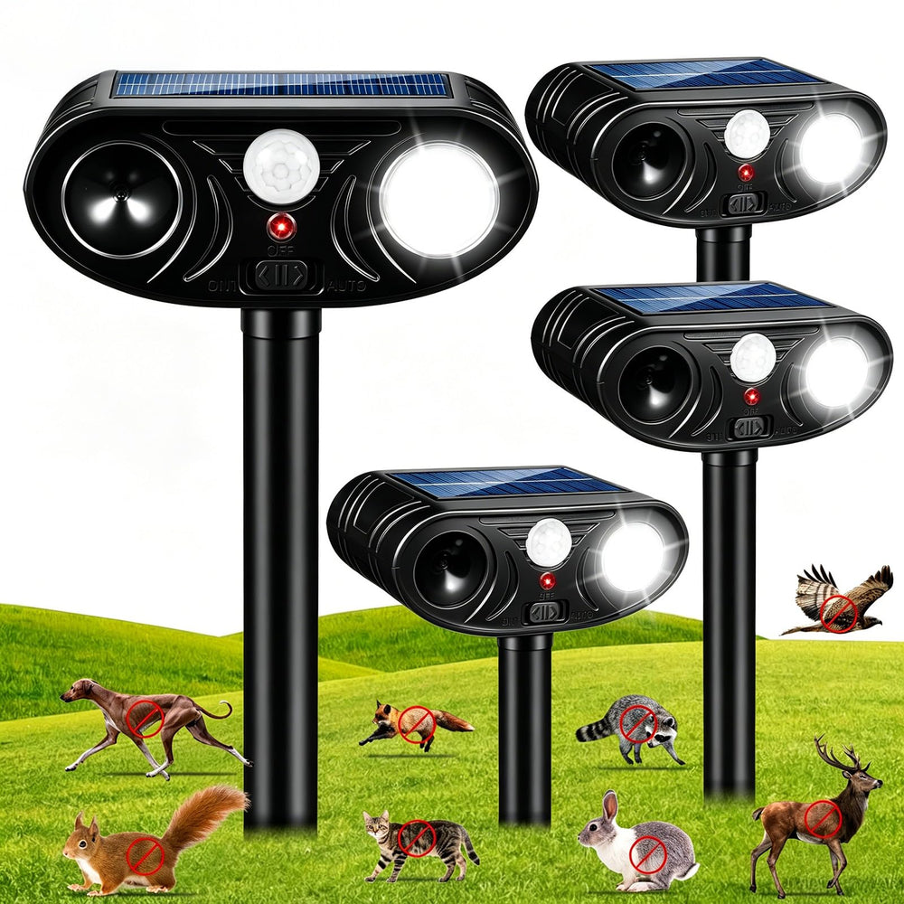 Lycxbfjia front view showing compact repeller protecting yard