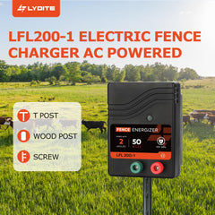 L-FENCE LYDITE mounted on a T-post demonstrating simple field installation benefits