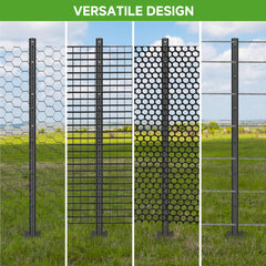 LYDTICK single post driven into garden soil showing stable installation and plant protection