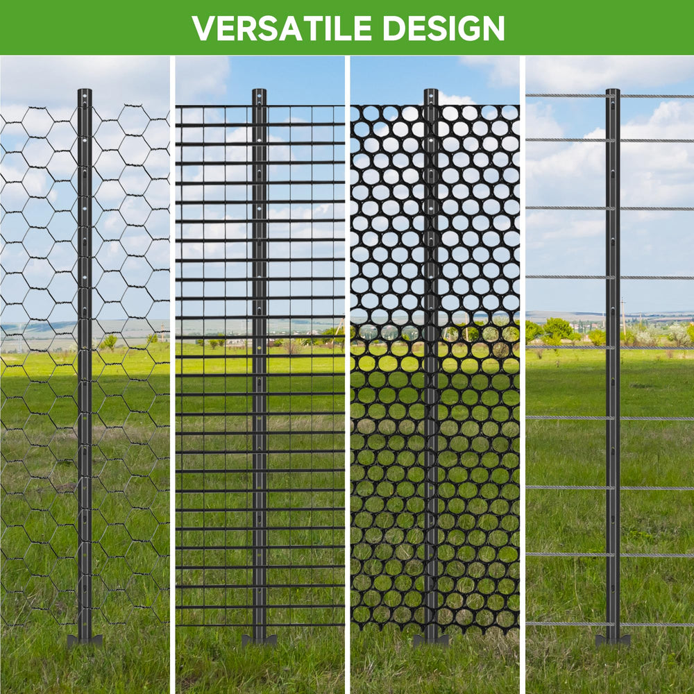 LYDTICK driven post in soil showing anchor plate stability for secure fencing