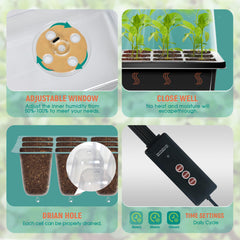 LYDTICK watertight base tray with drainage holes preventing overwatering