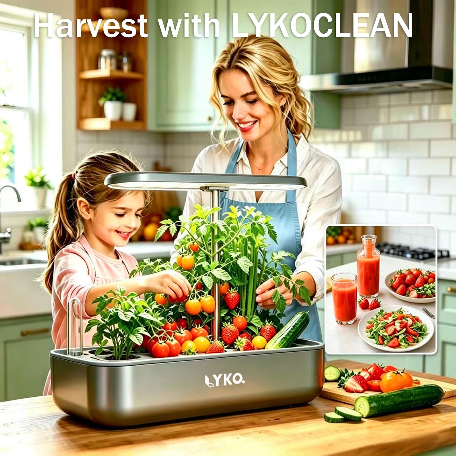 LYKOCLEAN freshly harvested cherry tomatoes showcasing flavorful indoor crop results