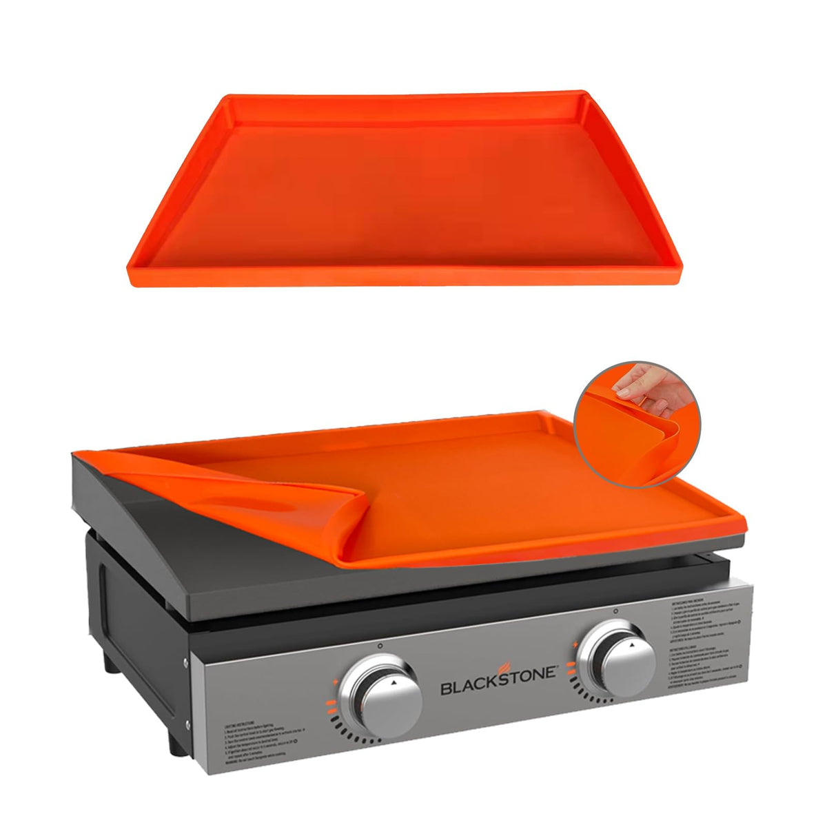 Lyonbi Philoxia front cover on Blackstone griddle showing full fit and protection