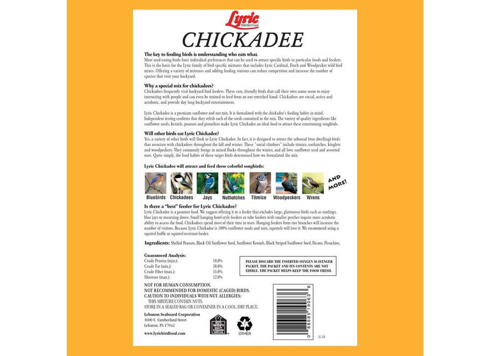 Lyric bag beside ruler showing 20 lb scale and bulk supply