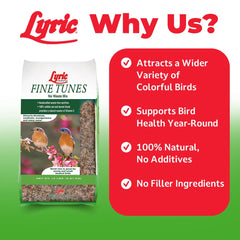 Lyric close-up of finely chopped mix texture for easy feeding