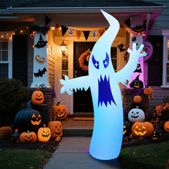 LZLXXLZL front view of 8.7FT inflatable ghost creating bold yard presence