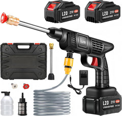 LZO front view of cordless pressure washer showing compact portability benefit