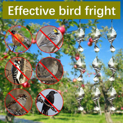 LIZOIDZSM wind spinners installed in a garden demonstrating deterrent effect benefit: visible protection