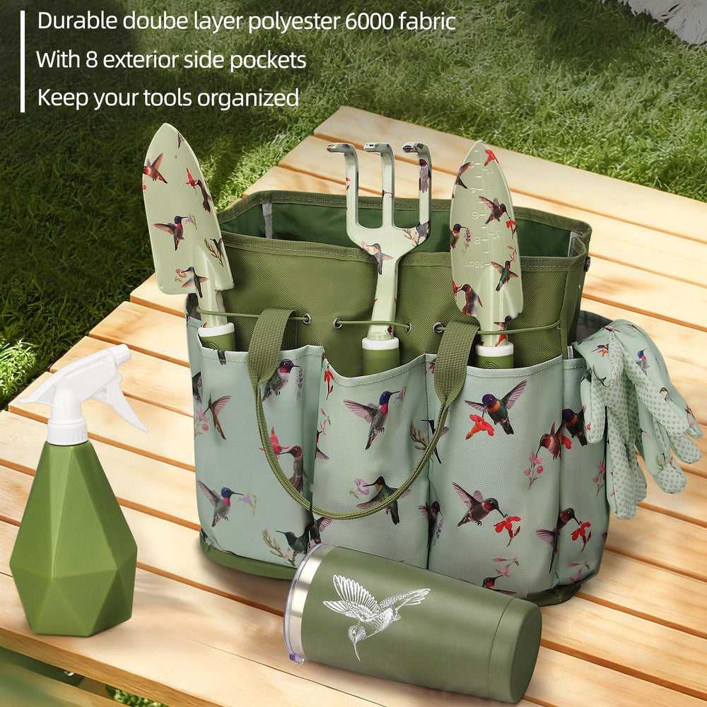 LZPTYYSN gloves and spray bottle staged together — hand protection and gentle watering