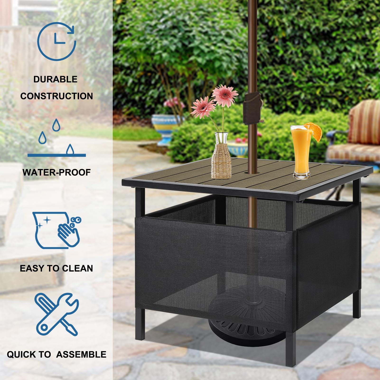 LZRS table in patio setting showing durable style and low maintenance