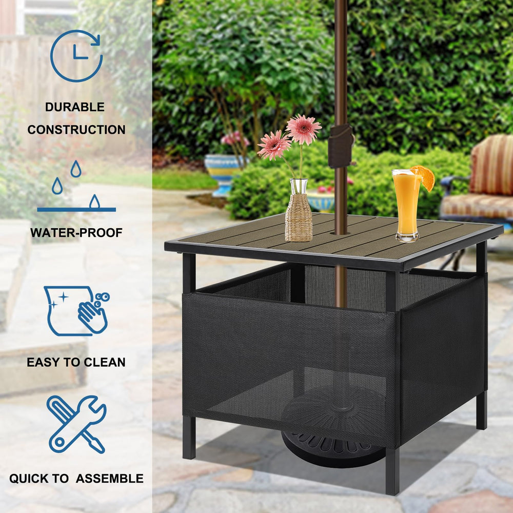 LZRS table in patio setting showing durable style and low maintenance