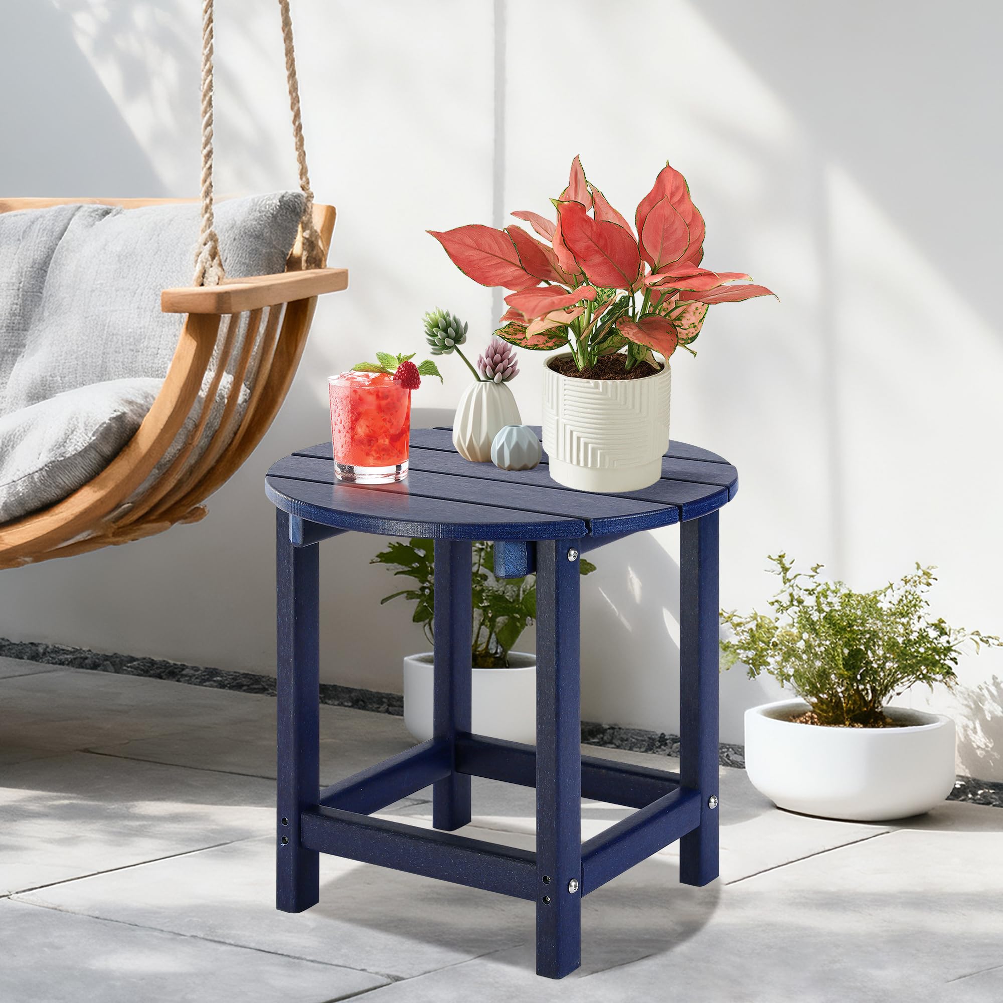 LZRS patio lifestyle scene showing color match and low-maintenance benefit