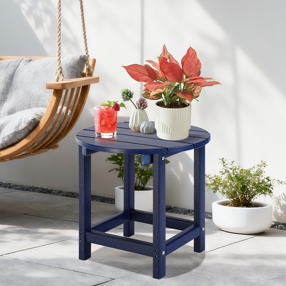 LZRS patio lifestyle scene showing color match and low-maintenance benefit