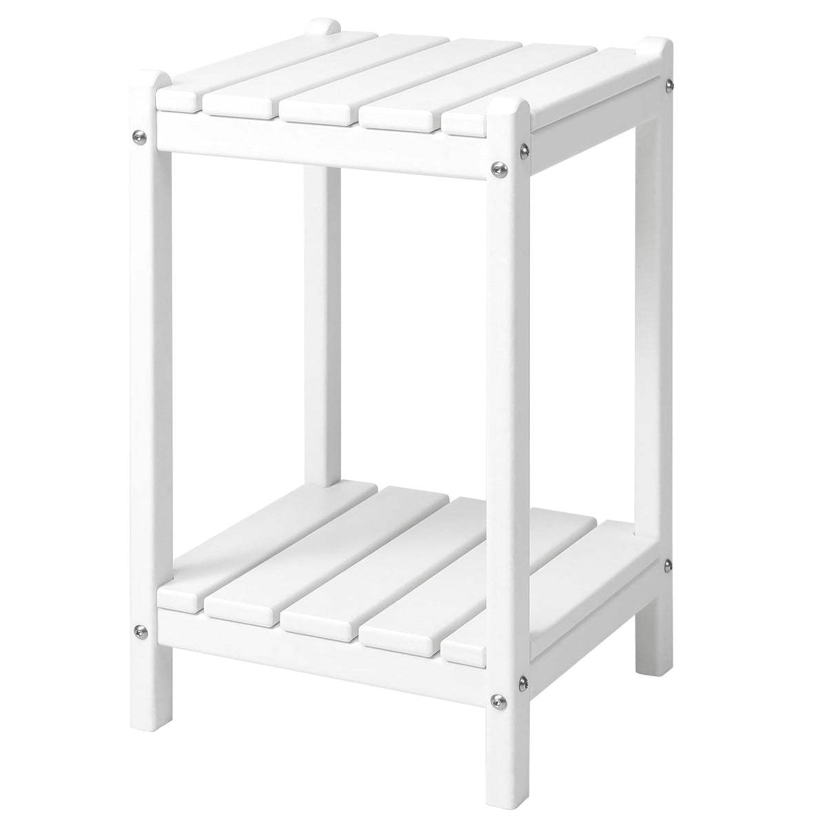 LZRS front angle showing white side table and sturdy design benefits