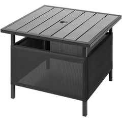 LZRS light grey side table front view showing clean lines and durable finish