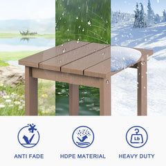 LZRS mesa en uso junto a una silla Adirondack, mayor confort y practicidad