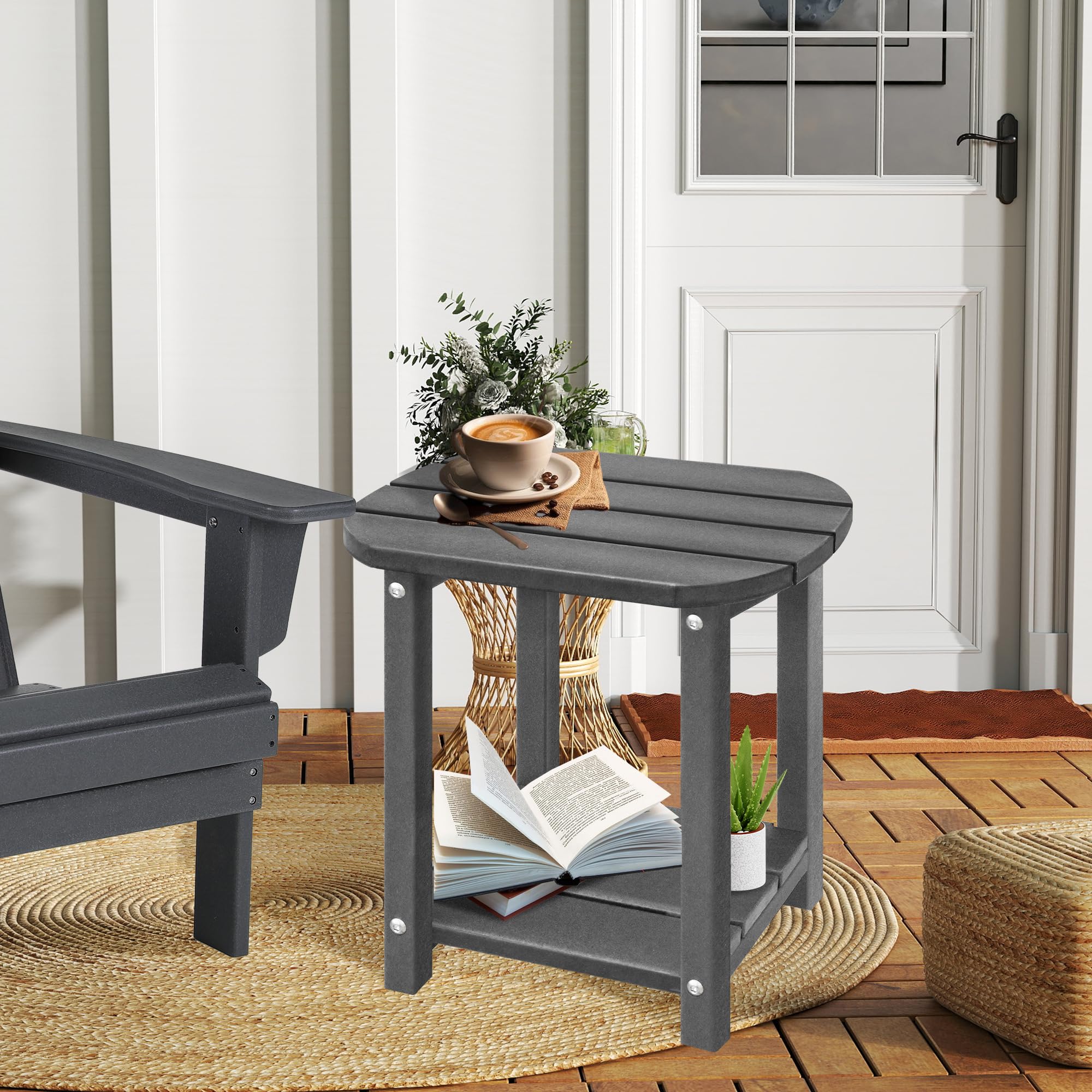 LZRS rain-bead detail on tabletop showing waterproof, low-maintenance surface