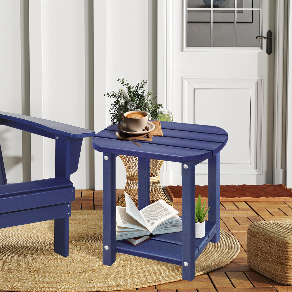 LZRS table in rain showing weatherproof, rot-resistant material benefit