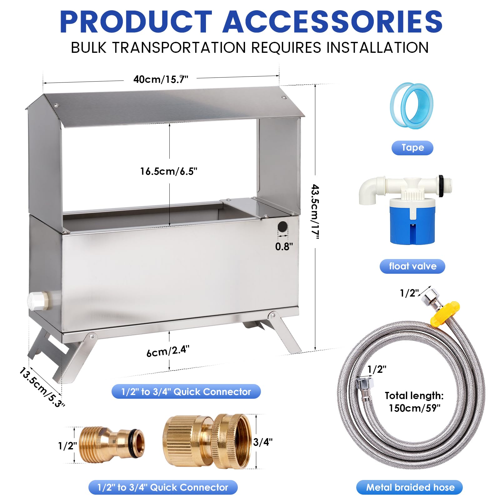 LZWUNYXE stainless steel body texture resisting rust and lasting longer