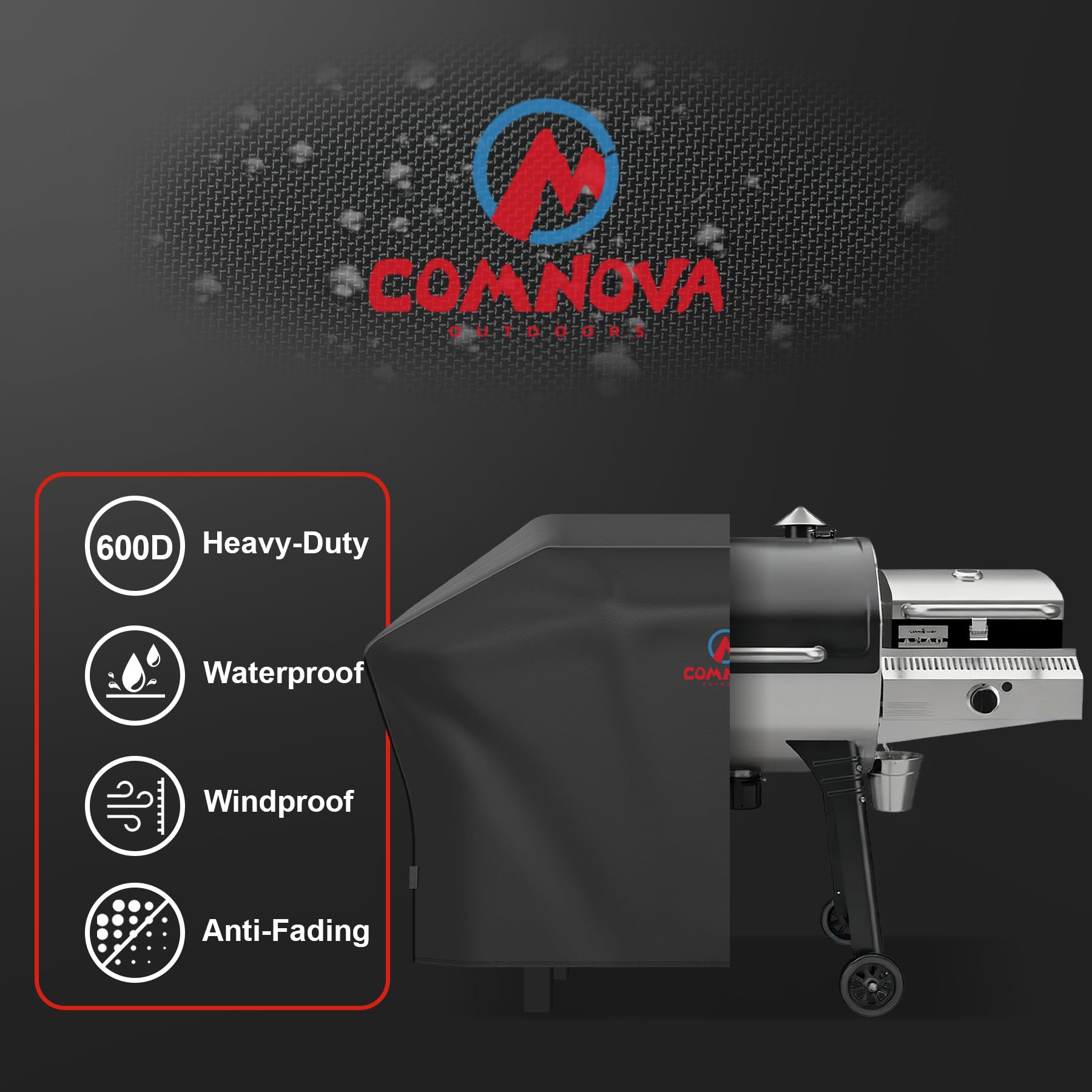 M COMNOVA 600D fabric texture close-up highlighting waterproof durability