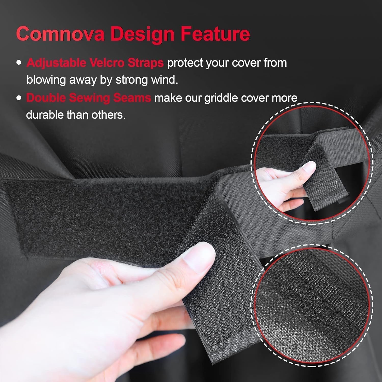 M COMNOVA OUTDOORS being wiped clean to show quick-maintenance and easy care
