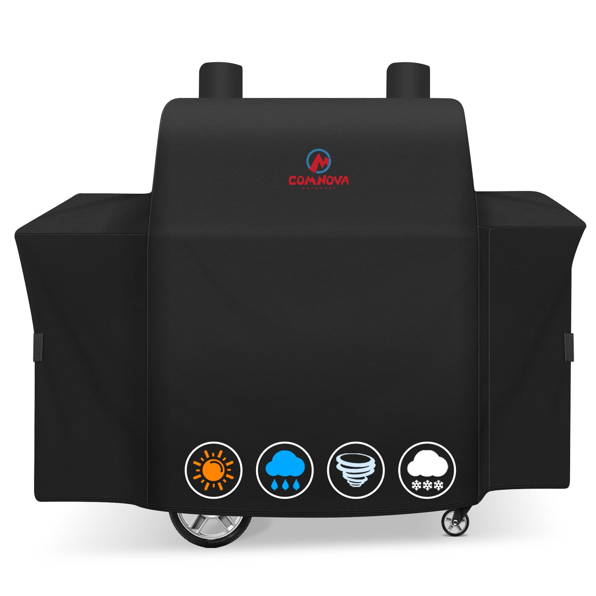 M COMNOVA OUTDOORS front view cover on Rider 900 showing full protection benefit