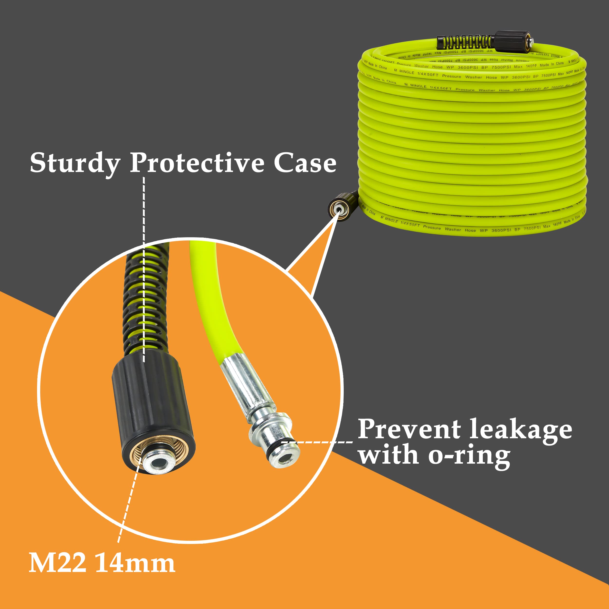 M MINGLE adaptadores incluidos M22 14mm y 3/8" para múltiples conexiones