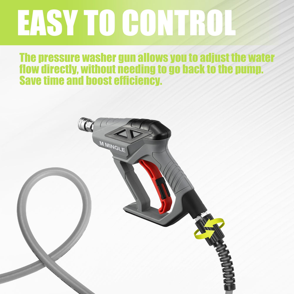 M MINGLE adapter and 1/4-inch quick-connect assembly for fast, secure hookup