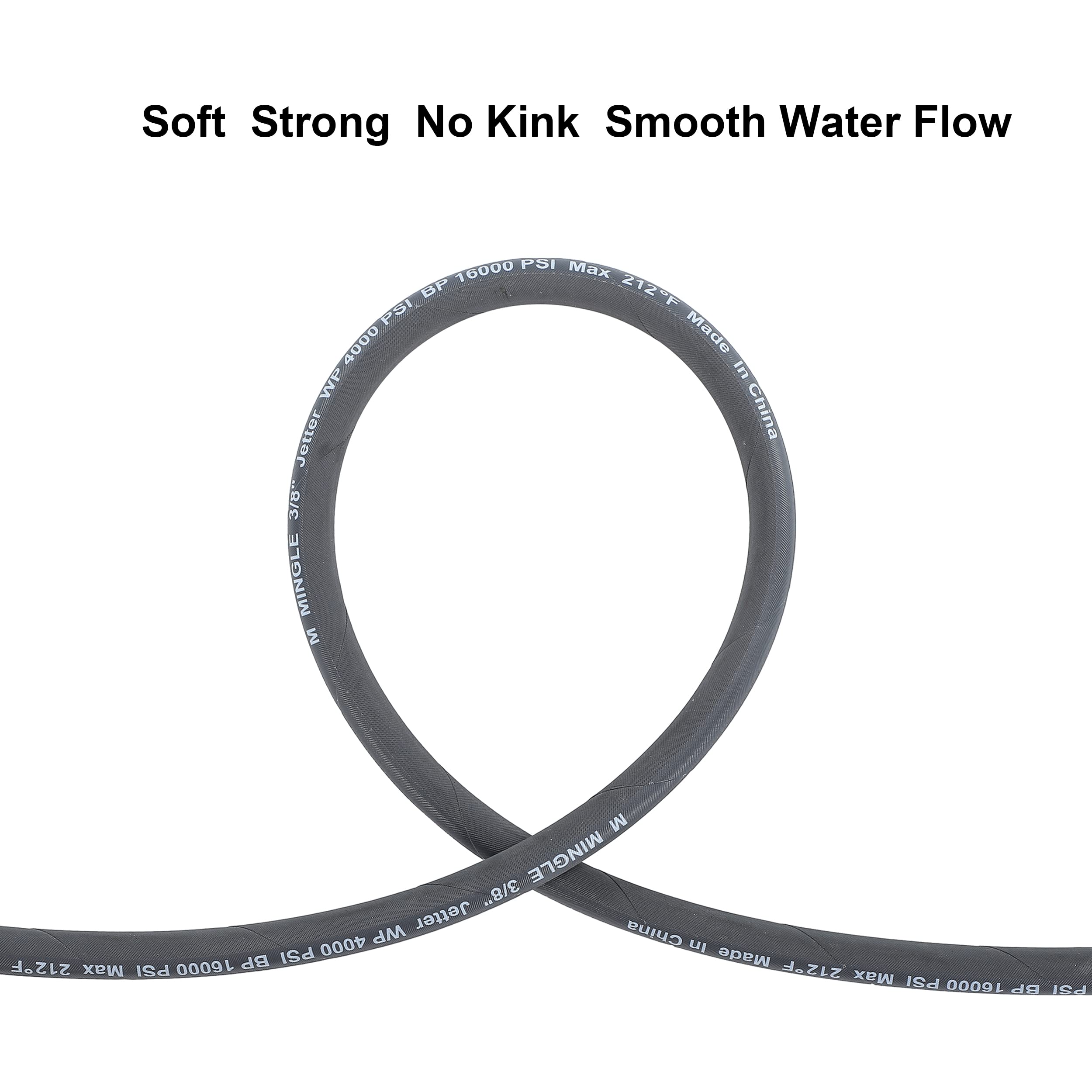M MINGLE braided steel-wire jacket texture close-up for abrasion resistance and strength
