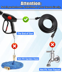 M MINGLE close-up of 360° swivel connection preventing hose tangles and saving time