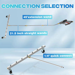 M MINGLE curved wand detail illustrating 45-degree access to hard-to-reach areas benefit