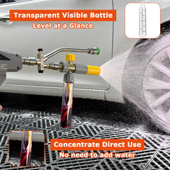 M MINGLE undiluted foam bottle close-up showing textured cap and easy pour benefit