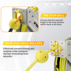 M MINGLE reel in use with pressure washer speeding up cleaning