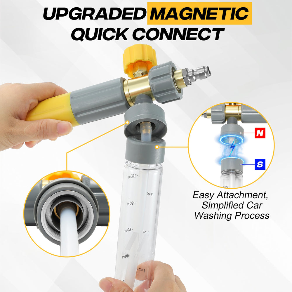 M MINGLE magnetic bottle attachment close-up for leak-free quick mounting