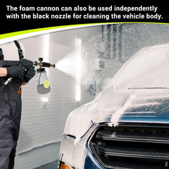 M MINGLE brass large-aperture nozzle close-up ensuring leak-free foam and high-flow performance
