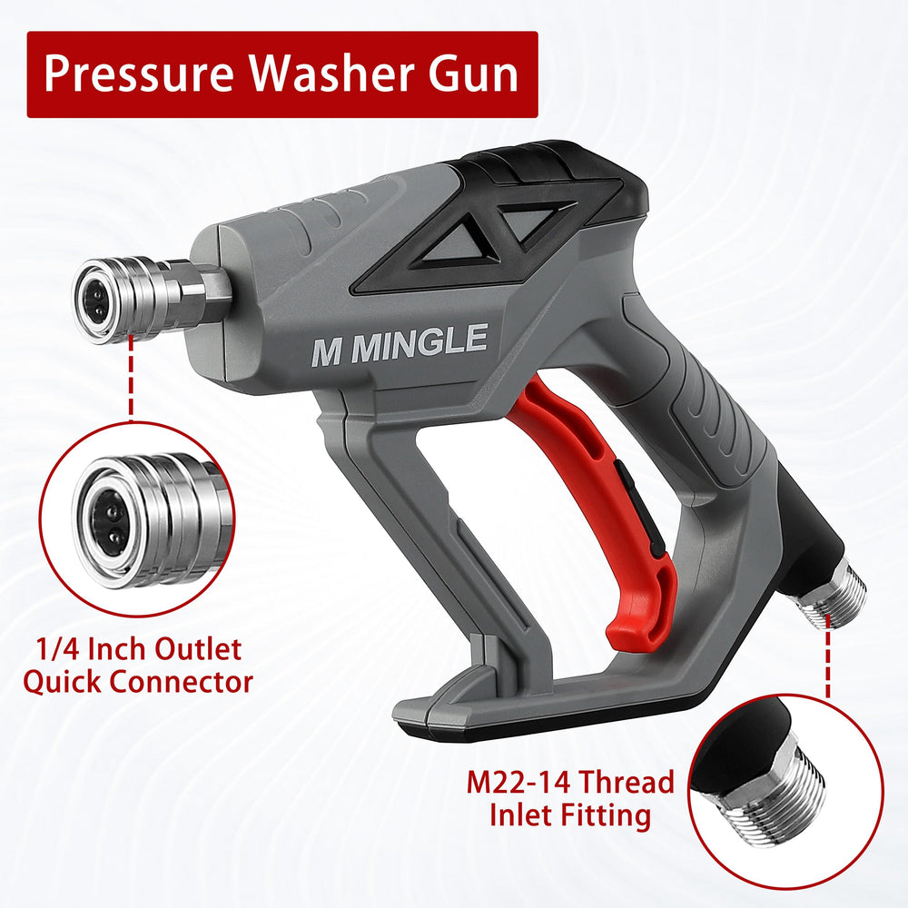 M MINGLE stainless steel nozzle tips laid out for versatile spray angles and use