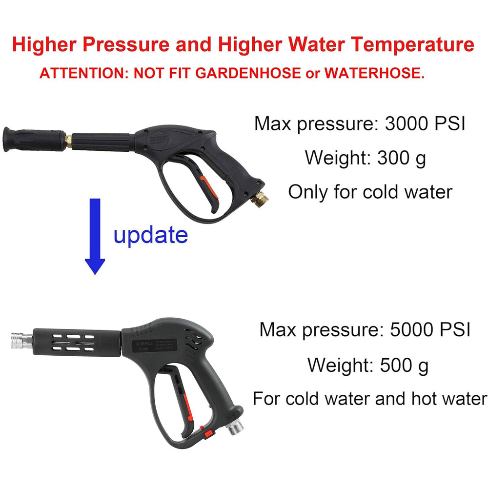 M MINGLE pressure washer gun in outdoor setting cleaning patio for versatile use