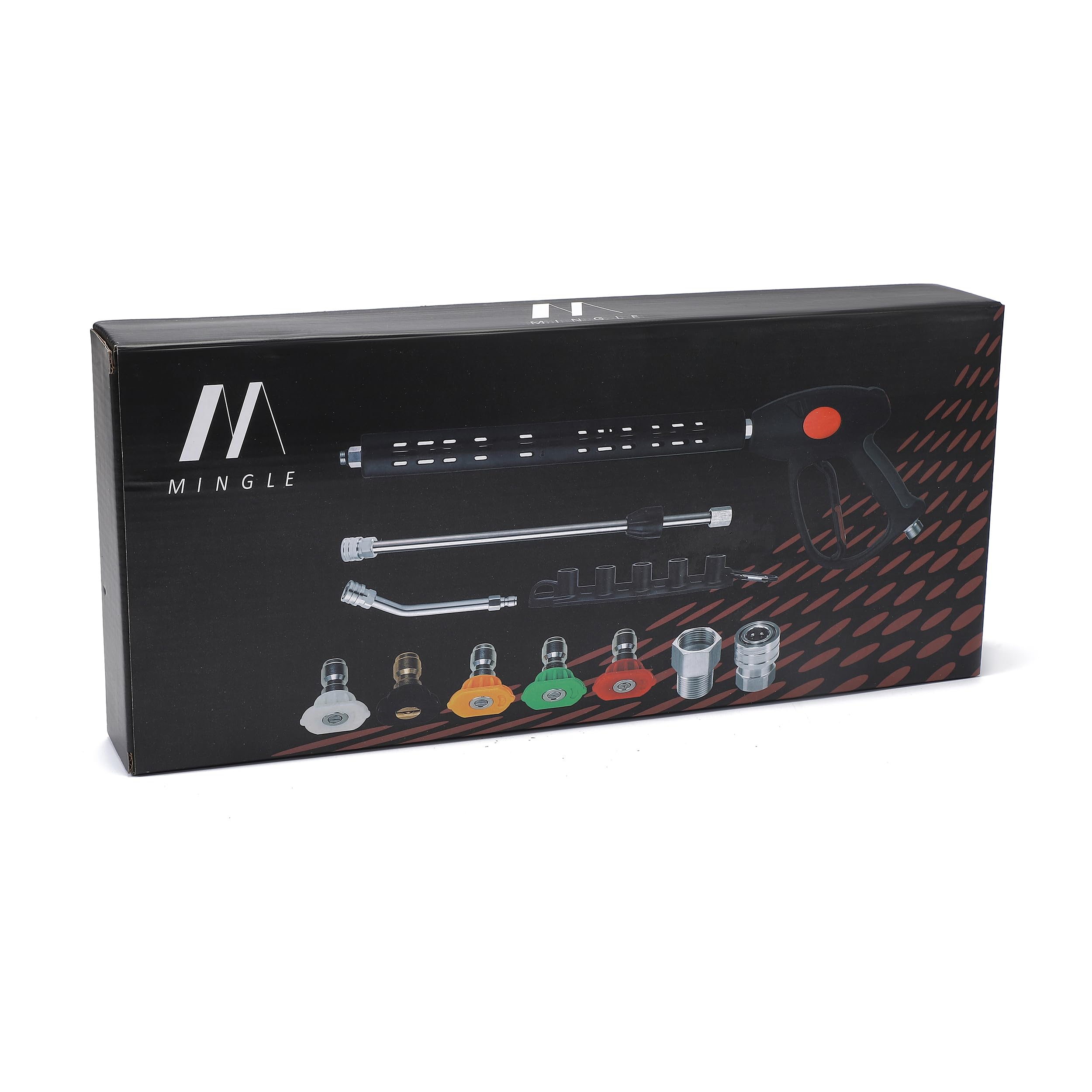 M MINGLE packaging with accessories arranged for quick setup
