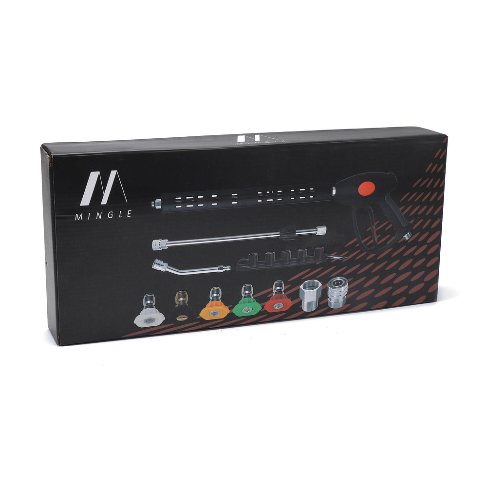 M MINGLE packaging with accessories arranged for quick setup