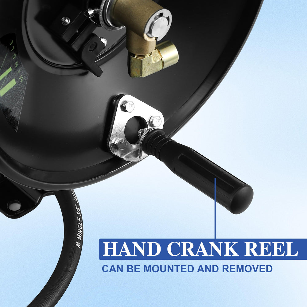 M MINGLE reel beside tape measure showing scale and high-capacity benefit