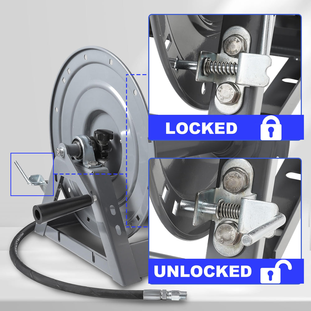 M MINGLE reel weather resistant finish protecting metal from rust and outdoor wear benefit