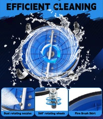 M MINGLE close-up of splash skirt concentrating water flow and reducing overspray