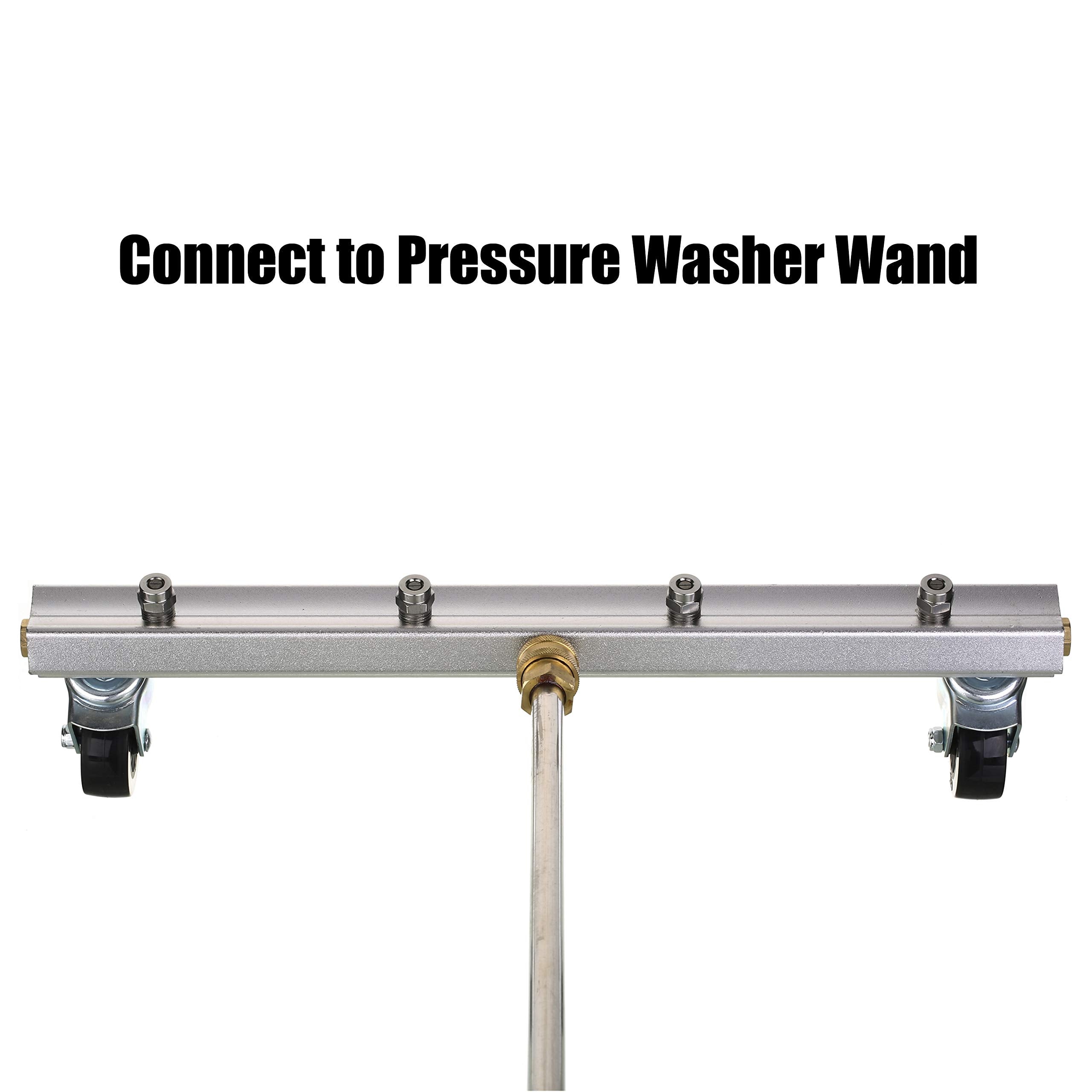 M MINGLE straight extension wand detail showing quick-connect for fast assembly and reach