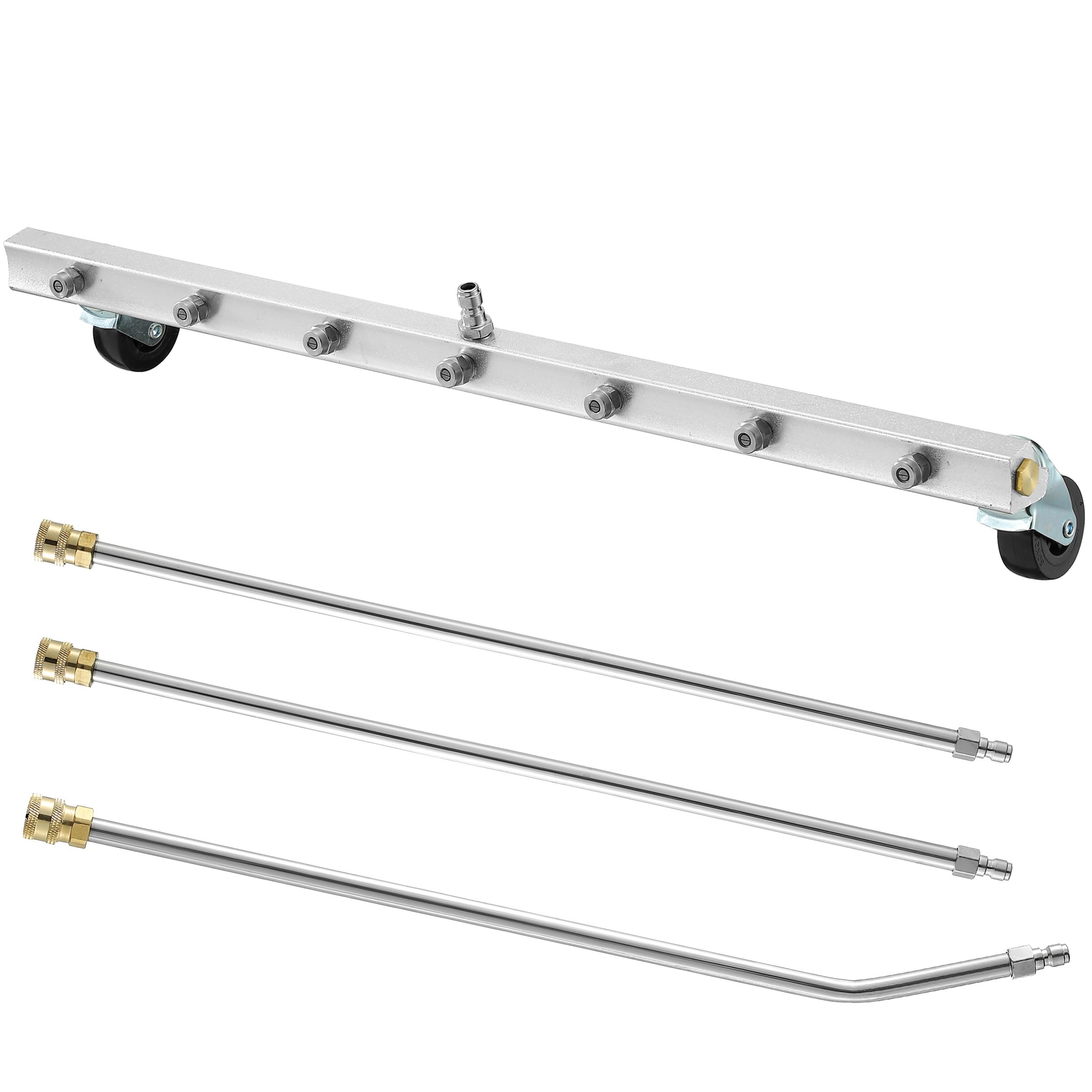 M MINGLE front view of 24-inch undercarriage head showing wide spray coverage benefit